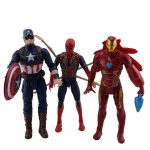اکشن فیگور اسپایدرمن و آیرون من و کاپیتان آمریکا مجموعه سه عددی