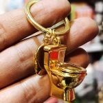 جاکلیدی فلزی توالت فرنگی طلایی