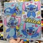 نقاشی الماسی چوبی استیچ و آنجل 30*30