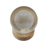 گوی کریستال چراغدار قطر 8 سانت کره ماه