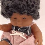 عروسک گوشتی دختر سیاه پوست 18 سانت - تصویر 2